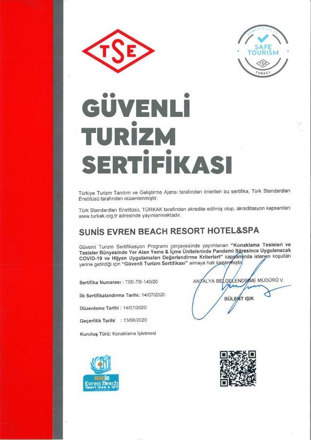 Sunis Evren Beach Resort Hotel & Spa Side Luaran gambar